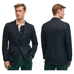 Brooks Brothers 346 Regent Fit Navy Blue 100% Wool Blazer Mens Size 48R‎ Classic